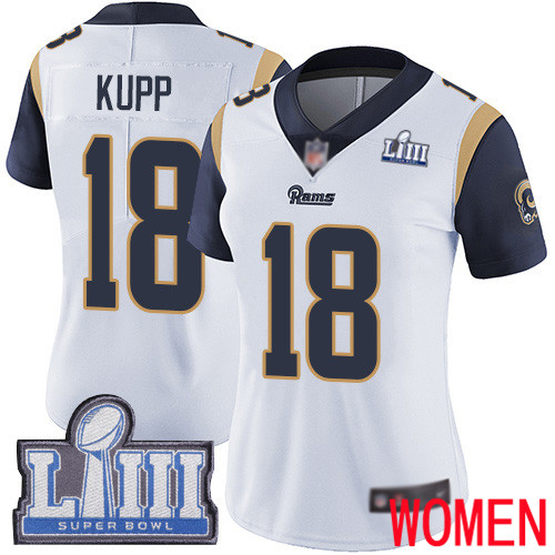 Los Angeles Rams Limited White Women Cooper Kupp Road Jersey NFL Football 18 Super Bowl LIII Bound Vapor Untouchable